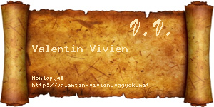 Valentin Vivien névjegykártya